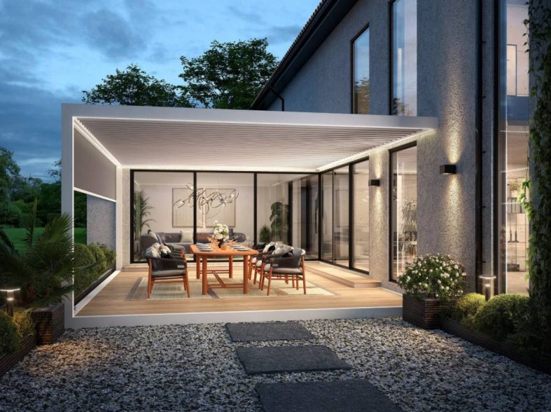 Intégrer un éclairage led à sa pergola bioclimatique biossun