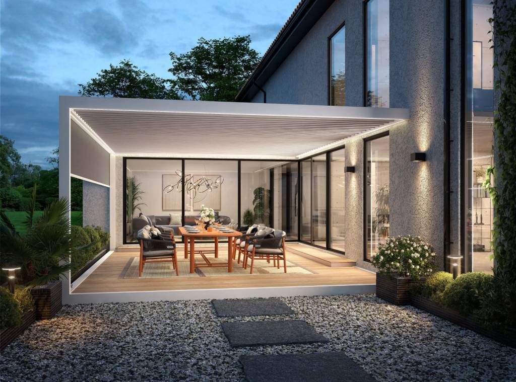 Intégrer un éclairage led à sa pergola bioclimatique biossun